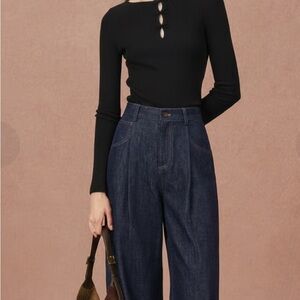 Roderic Wong w Fabrique Riley Balloon Leg Jeans in Cotton Linen Denim  Medium